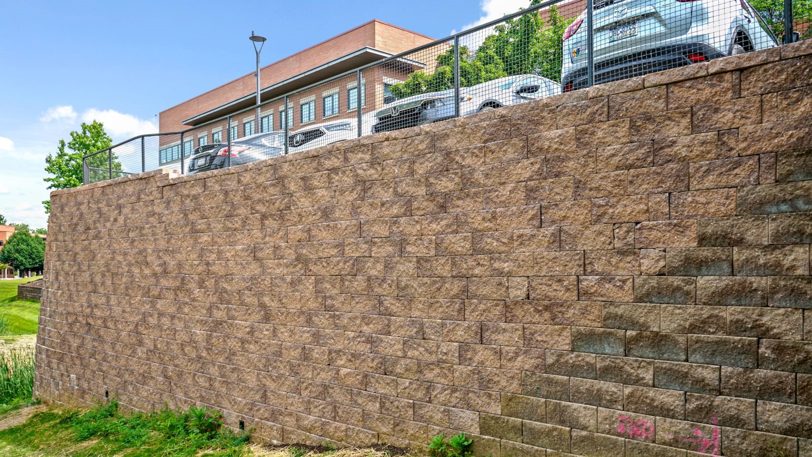 Parking Lot Retaining Wall in Malvern, Pennsylvania